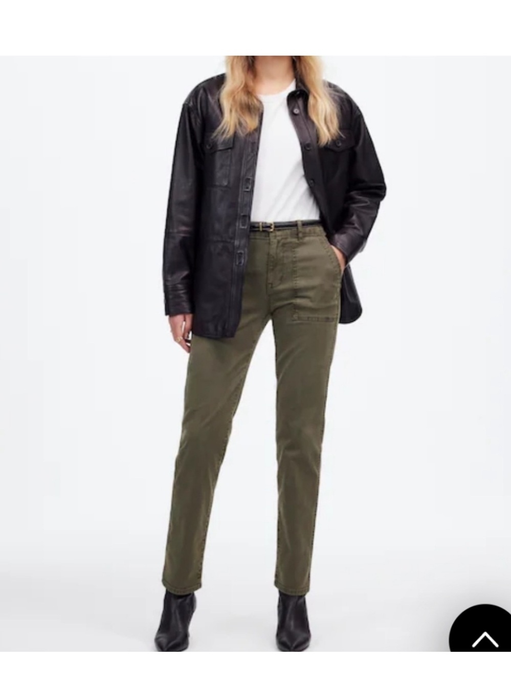 NWT Madewell Slim Straight Utility Pant Sz 25